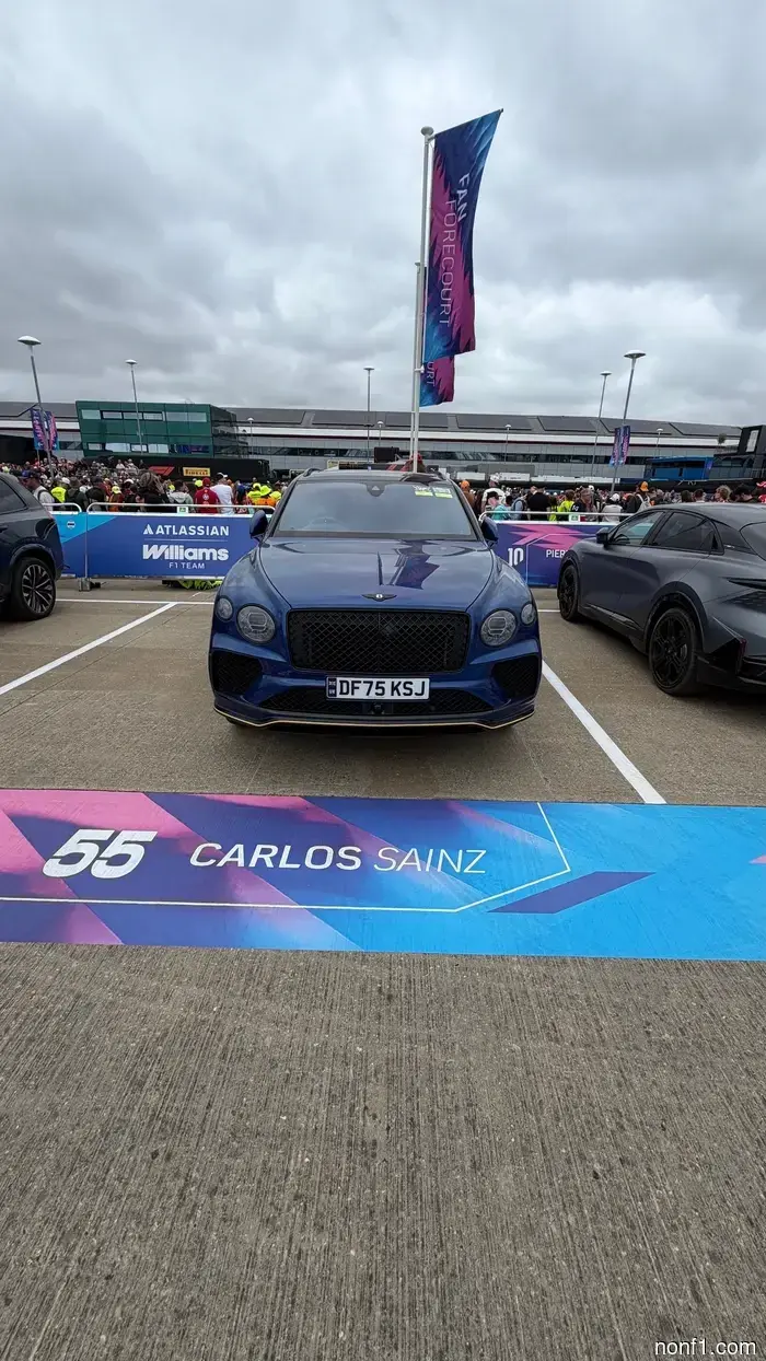 Take a look at the F1 drivers’ parking area in Silverstone.