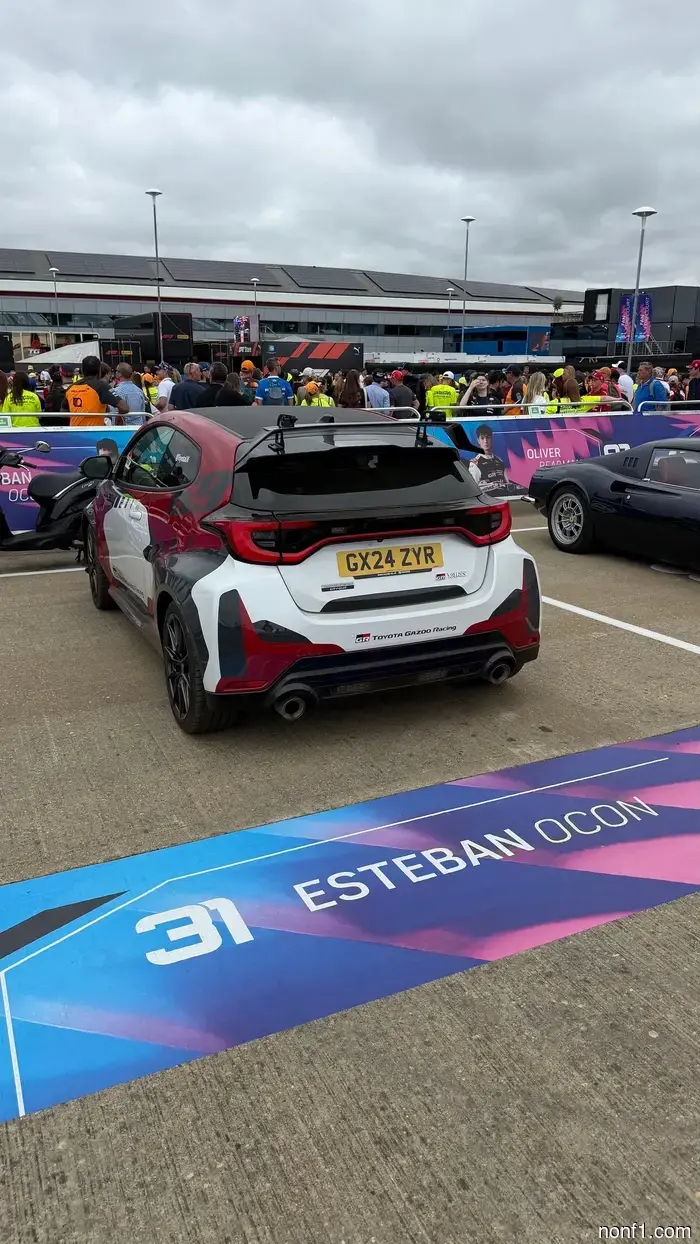 Take a look at the F1 drivers’ parking area in Silverstone.