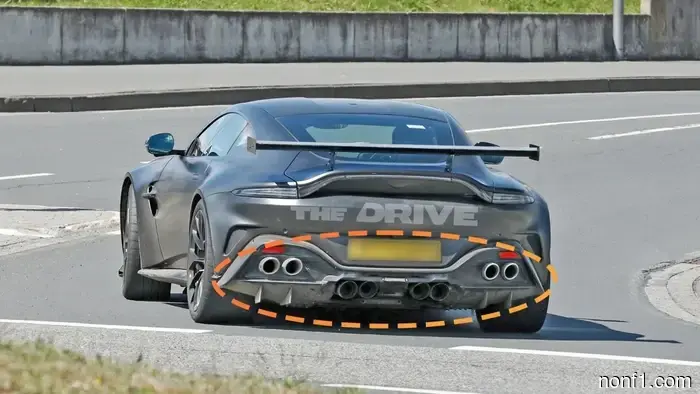 Count Them: Aston Martin Vantage Caught Testing with Eight Exhaust Outlets