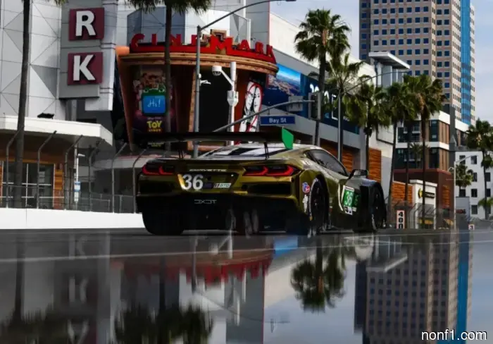 Robert Wickens starts from pole in the race at Long Beach.