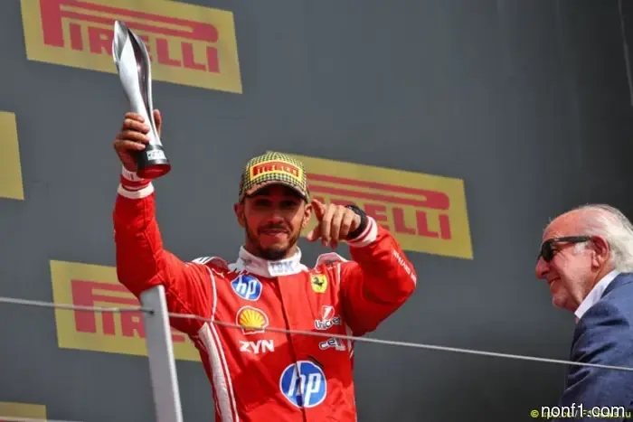 Lewis Hamilton received a racing warning.