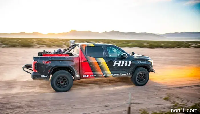 Toyota engineers transformed this 100,000-mile Tundra Hybrid into a desert racing vehicle.