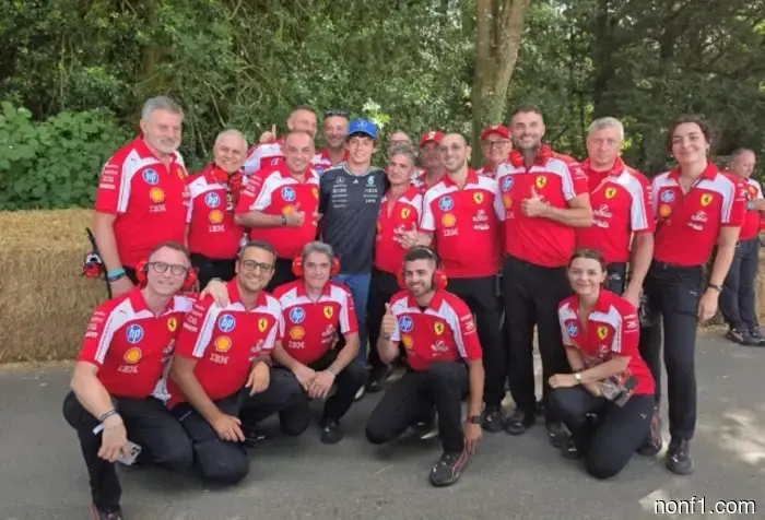Photo for memory from Goodwood: Antonelli and Ferrari