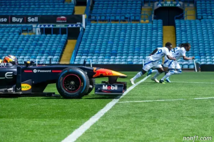 Red Bull staged a fun race on the football field