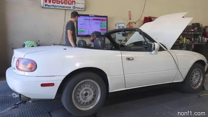 Here’s the sound of a one-rotor Turbo Miata producing 155 HP.