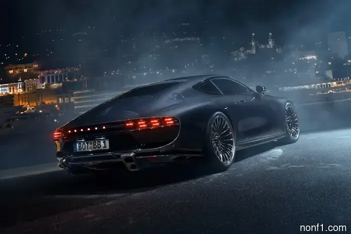 The new Brabus Twin-Turbo V12 Coupe features an extended hood and a lengthy rear.