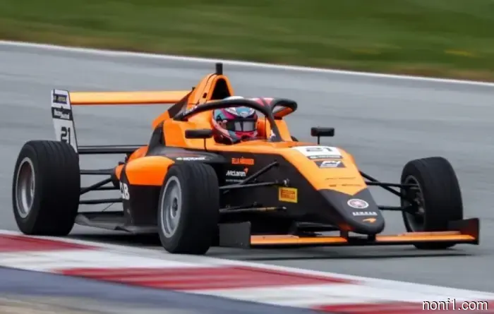 Ella Hakkinen earned points in her first F4 race.