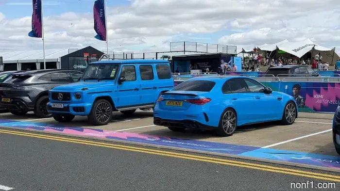 Take a look at the F1 drivers’ parking area in Silverstone.
