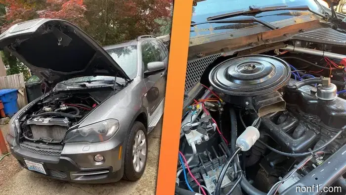 Issue Resolved: Backyard Mechanic Replaces Defective BMW X5 Engine with Vintage Ford I6