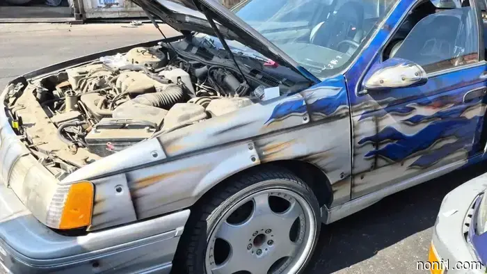 A ‘Pimp My Ride’ Ford Taurus has recently arrived at a Pick-Your-Part junkyard in California.