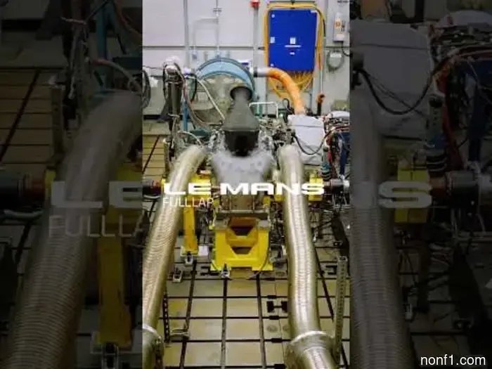 Observe Ford's Hypercar V8 as it revs during a lap of Le Mans on the dynamometer.