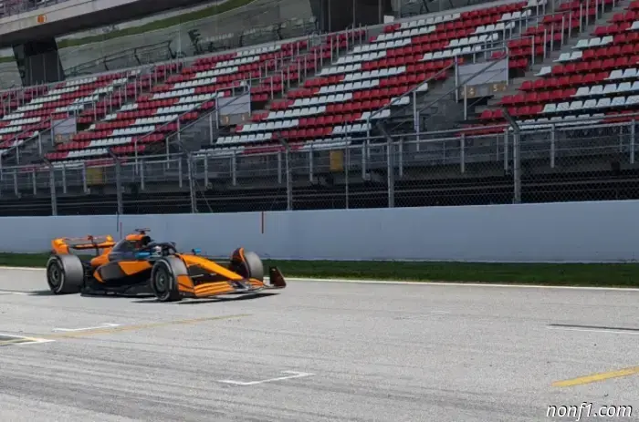 Jake Hughes tested a McLaren MCL60 in Barcelona.