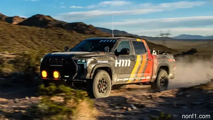 Toyota engineers transformed this 100,000-mile Tundra Hybrid into a desert racing vehicle.