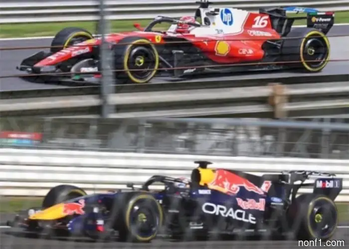 Red Bull tested a rear wing in the style of Ferrari.