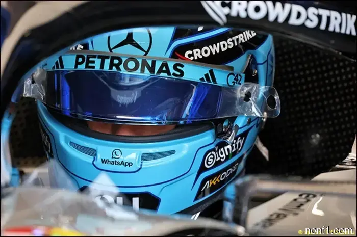 Russell y Sainz trabajaron en el primer día de las pruebas de Pirelli.