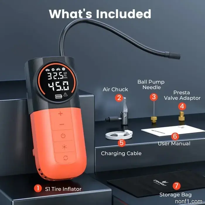 Enjoy a 40% discount on the S1 Compact Tire Inflator and keep backup air conveniently with you.