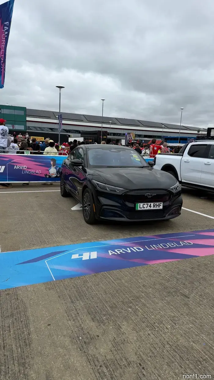 Take a look at the F1 drivers’ parking area in Silverstone.
