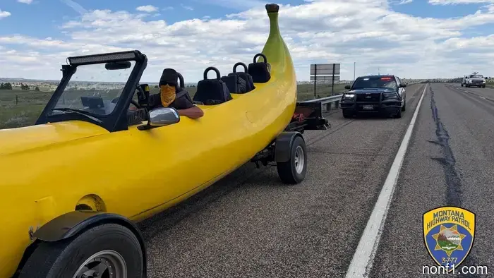 Man Operating Oversized Banana Stopped by Police in Montana