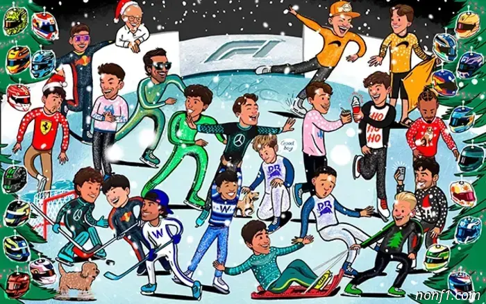 Рождественская карточка от Формулы 1