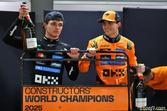 Oscar Piastri recorded a cheerful congratulatory message for his teammate.