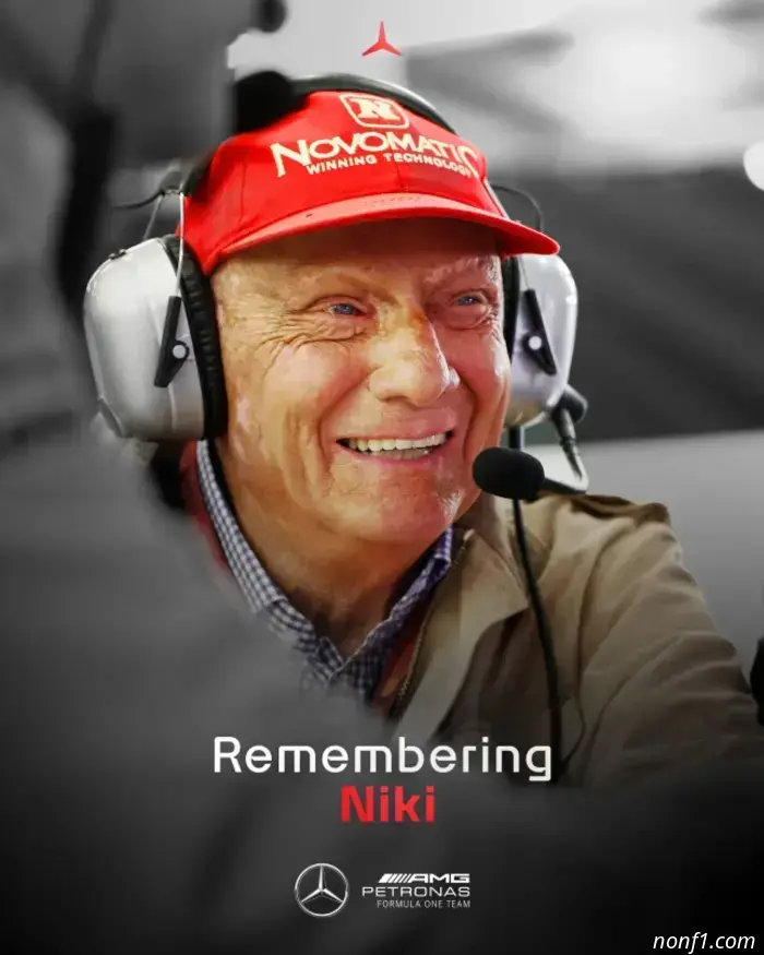 Los equipos de fórmula 1 rinden homenaje a Niki Lauda