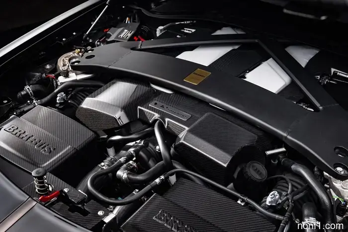 The new Brabus Twin-Turbo V12 Coupe features an extended hood and a lengthy rear.