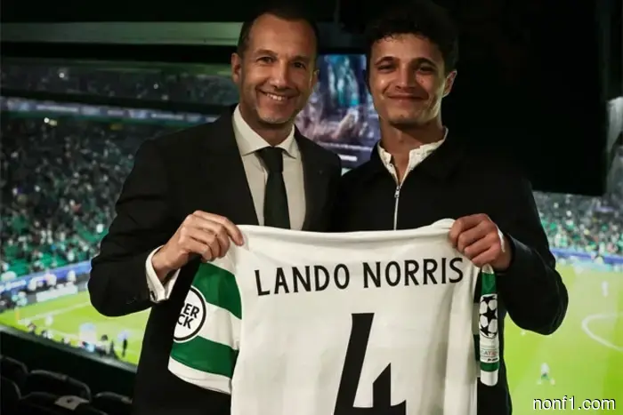 Lando Norris attended a Champions League match.
