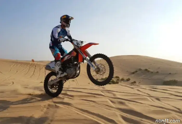 Riccardo was injured after falling off a motorcycle.