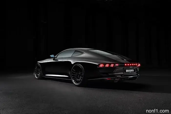 The new Brabus Twin-Turbo V12 Coupe features an extended hood and a lengthy rear.