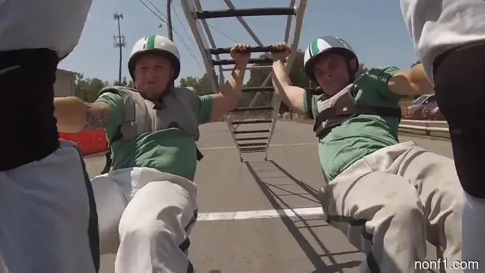 New York Firefighters Combined Drag Racing and Ladder Climbing into an Outrageous Sport