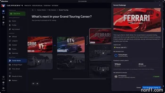 The long-anticipated Career Mode for iRacing is almost available and sounds quite promising.