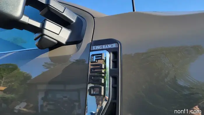 The Ford Super Duty has an excessive number of badges.