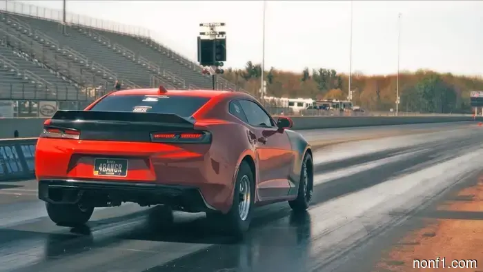 This Four-Cylinder Chevy Camaro Achieves a New Record with a 9.768-Second Quarter-Mile.