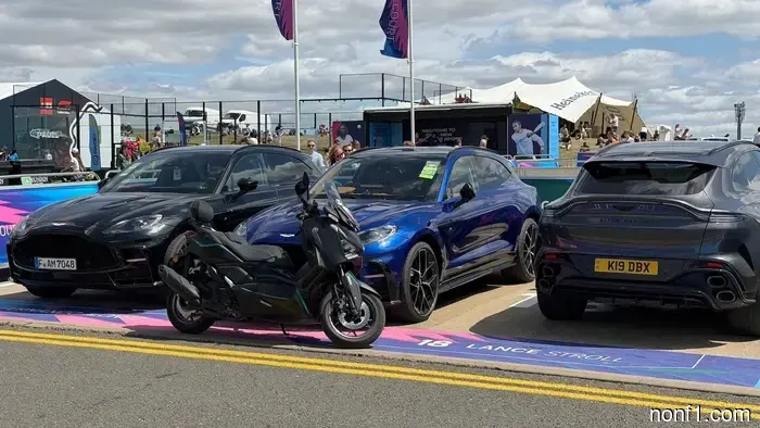 Take a look at the F1 drivers’ parking area in Silverstone.