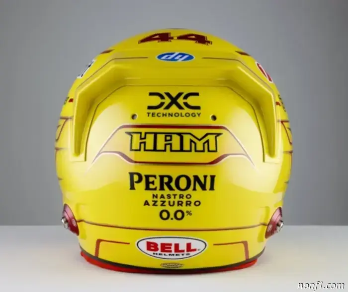 Hamilton's new helmet speaks to his mindset.