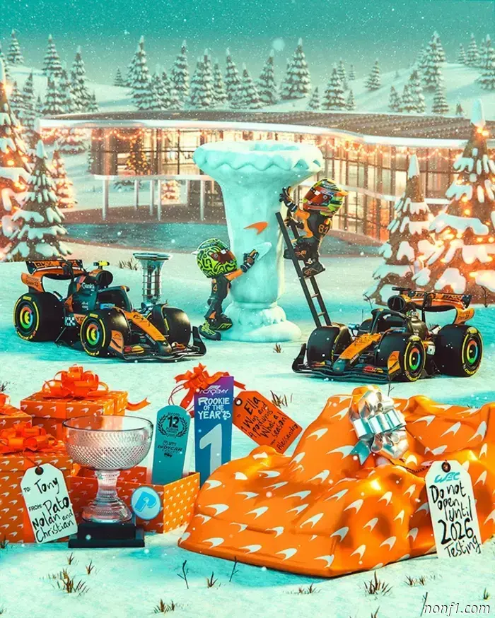 Рождественская карточка от McLaren