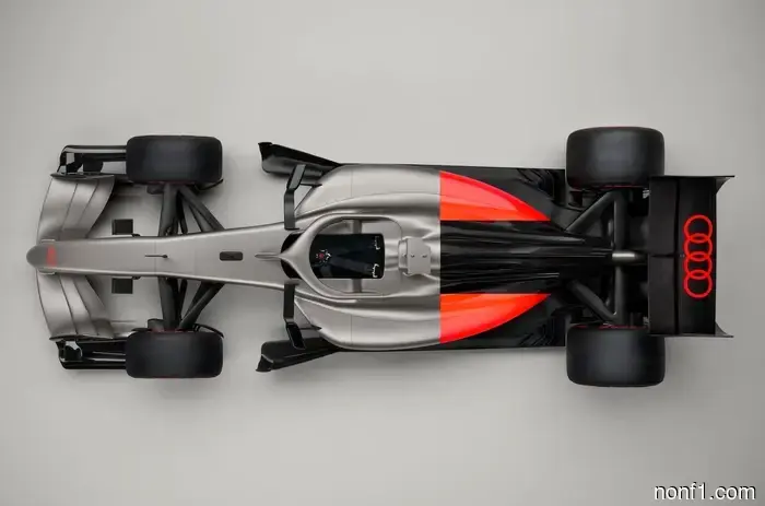 Audi's inaugural F1 car is straightforward yet stunning.
