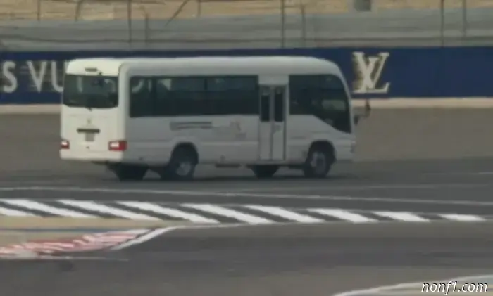 The FIA is investigating the appearance of a bus on the side of the highway