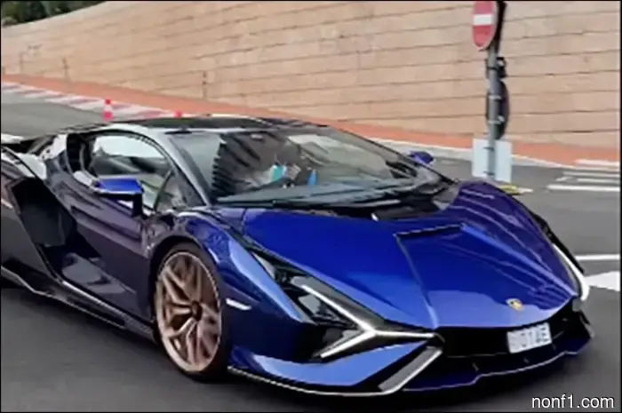 Alonso was spotted in Monaco driving a rare Lamborghini.